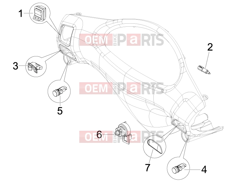 PIAGGIO Fly 150 Electrical system » Selectors - Switches - Buttons