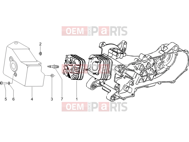 PIAGGIO Fly 50 2T Engine » Cylinder head cover