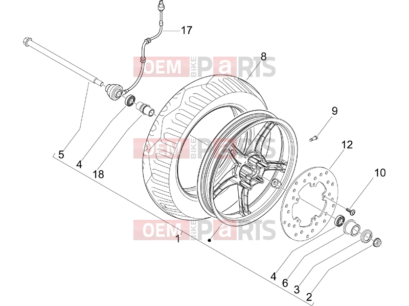 PIAGGIO Fly 50 2T Suspensions - Wheels » Front wheel