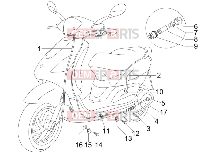 PIAGGIO Fly 50 2T Braking system - Transmissions » Transmissions