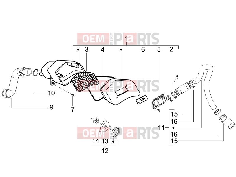 PIAGGIO Fly 50 2T Engine » Secondary air box