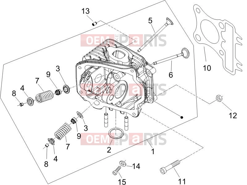 PIAGGIO Fly 50 4T Engine » Head unit - Valve
