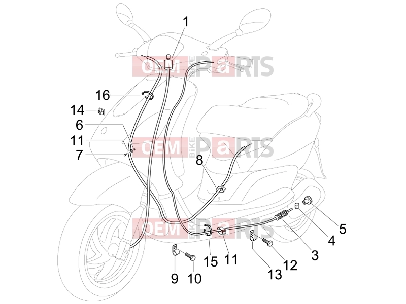 PIAGGIO Fly 50 4T Braking system - Transmissions » Transmissions