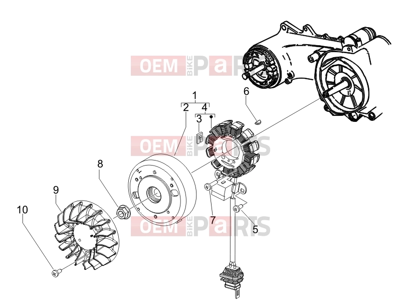 PIAGGIO Fly 50 4T Engine » Flywheel magneto