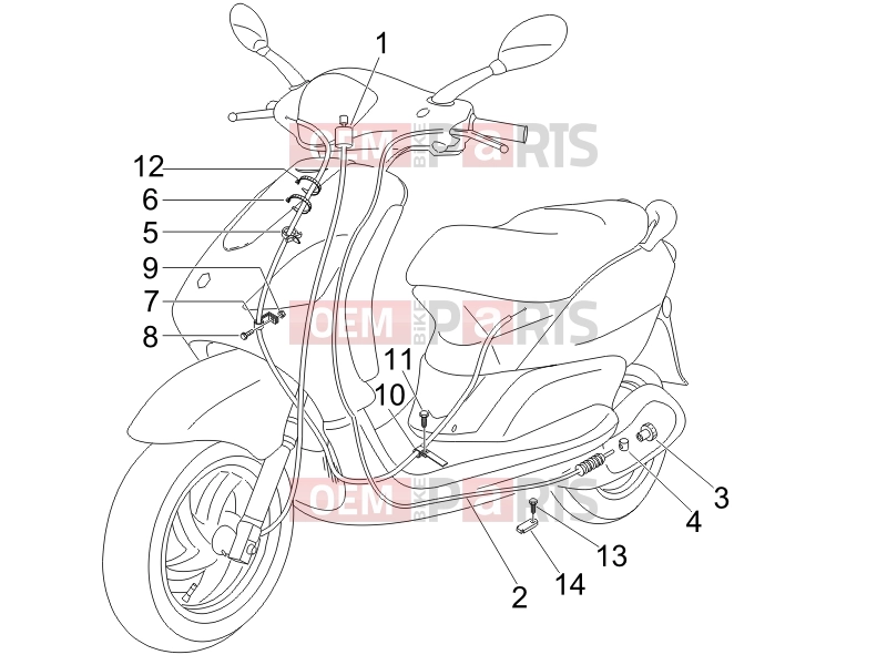 PIAGGIO Fly 50 4T Braking system - Transmissions » Transmissions