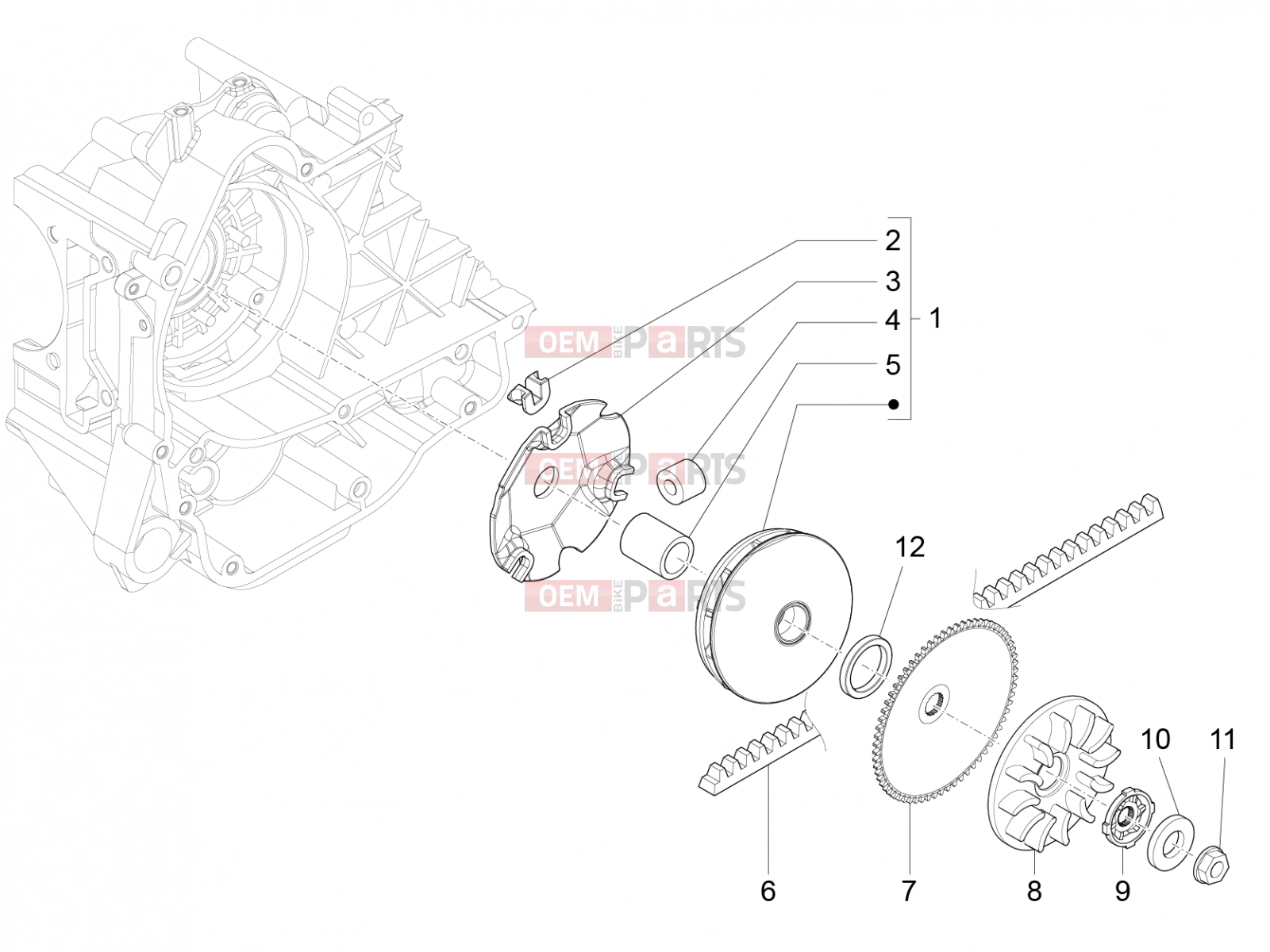 PIAGGIO Fly 50 4T 4V Engine » Driving pulley