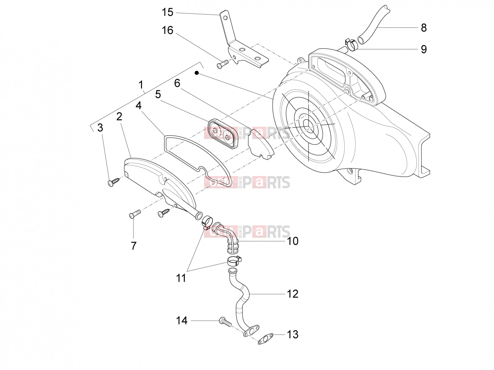 PIAGGIO Fly 50 4T 4V Engine » Secondary air box