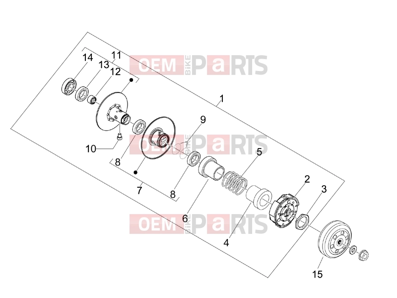 PIAGGIO Fly 50 4T 4V (USA) Engine » Driven pulley