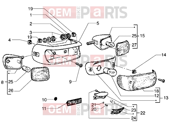 PIAGGIO Electrical system » Rear tail lamp