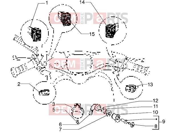 PIAGGIO Electrical system » Switch-Horn