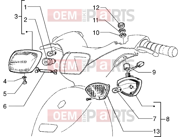 PIAGGIO Electrical system » Headlamp