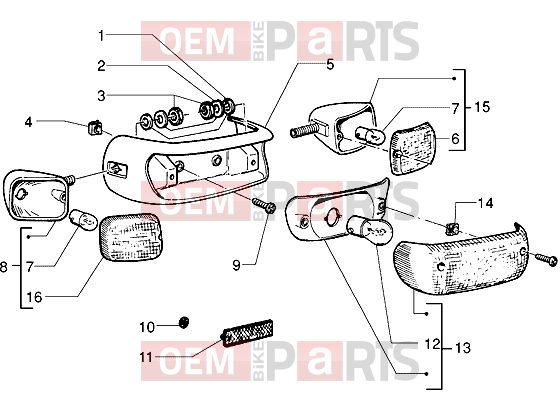 PIAGGIO Electrical system » Rear tail lamp