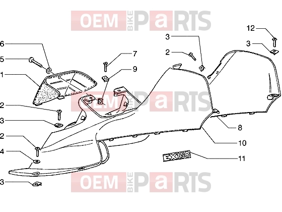 PIAGGIO Chassis » Upper side panels