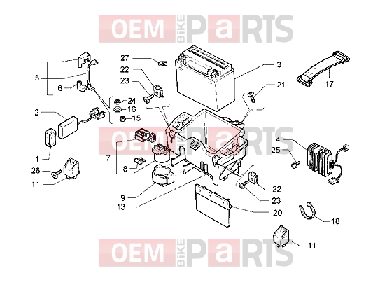 PIAGGIO Electrical system » Battery