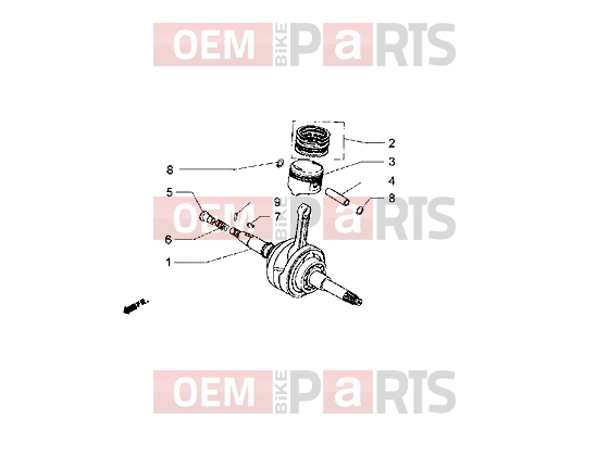 PIAGGIO Engine » Crankshaft-Piston