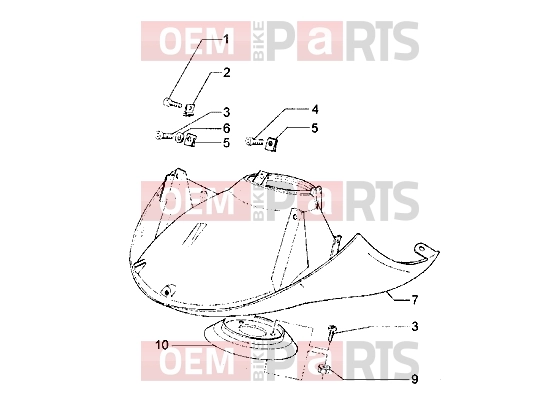PIAGGIO Chassis » Front mudguard