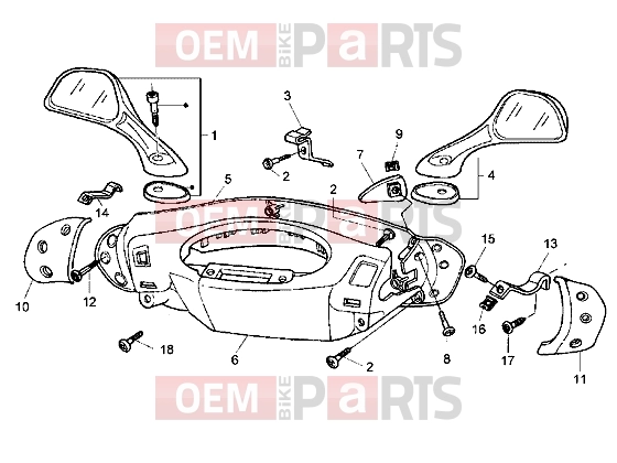 PIAGGIO Handlebars » Handlebars and driving mirrors covers