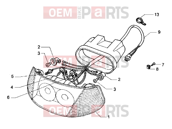 PIAGGIO Electrical system » Headlamp
