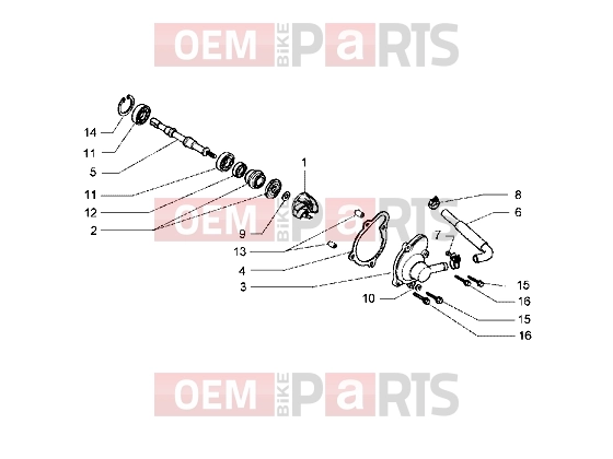 PIAGGIO Engine » Water pump