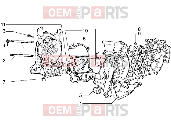 PIAGGIO Engine » Crankcase