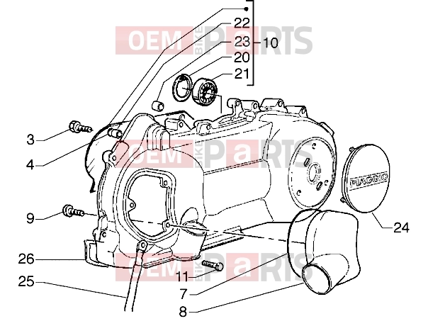 PIAGGIO Engine » Crankcase cooling
