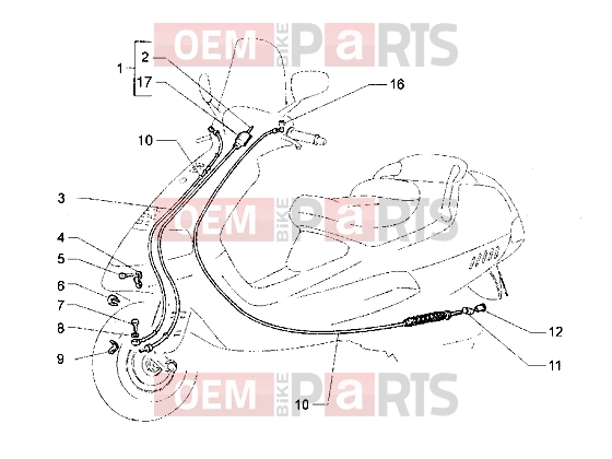 PIAGGIO bowdenek » bowdenek