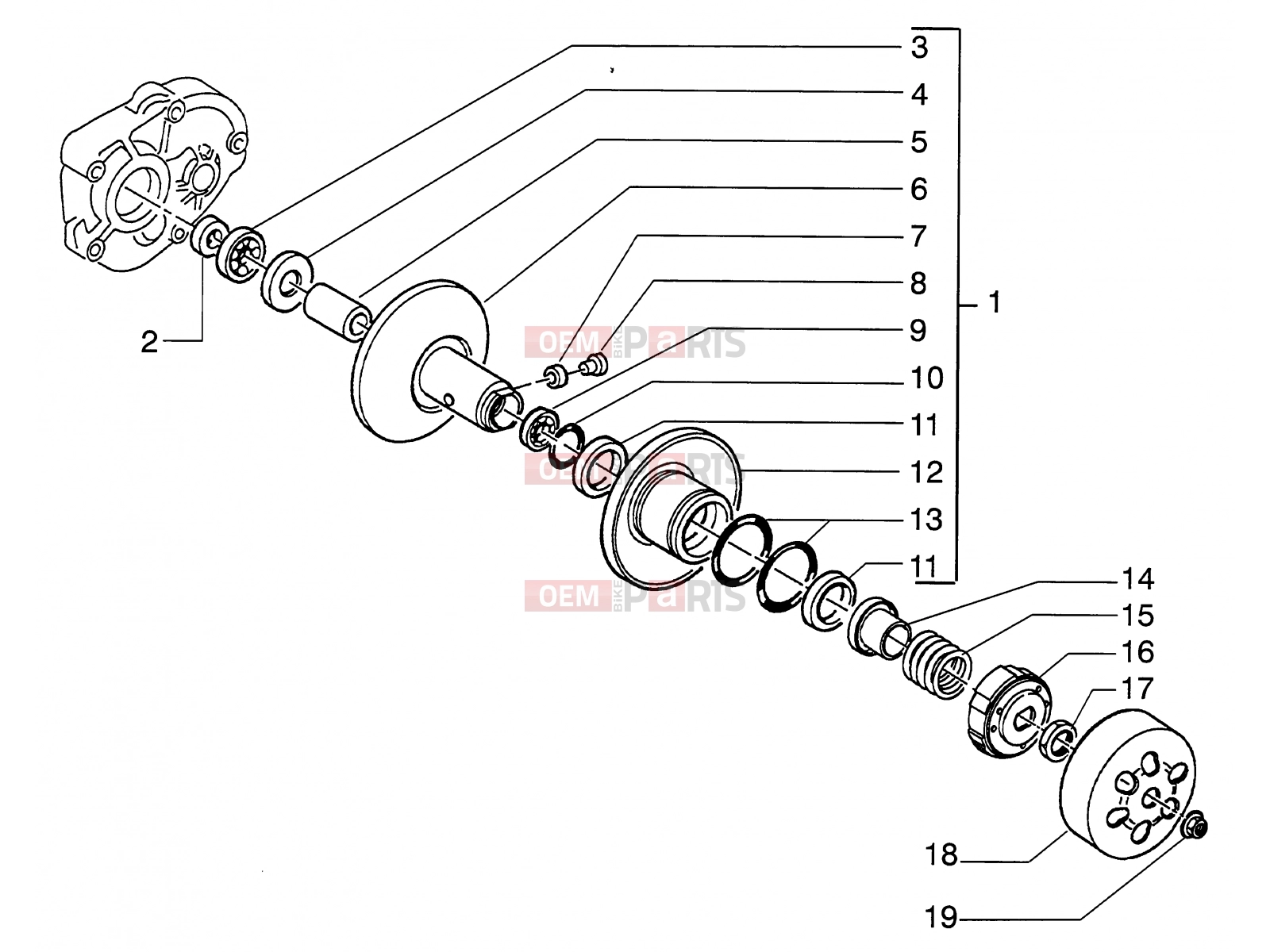PIAGGIO Engine » Fixed half-pulley