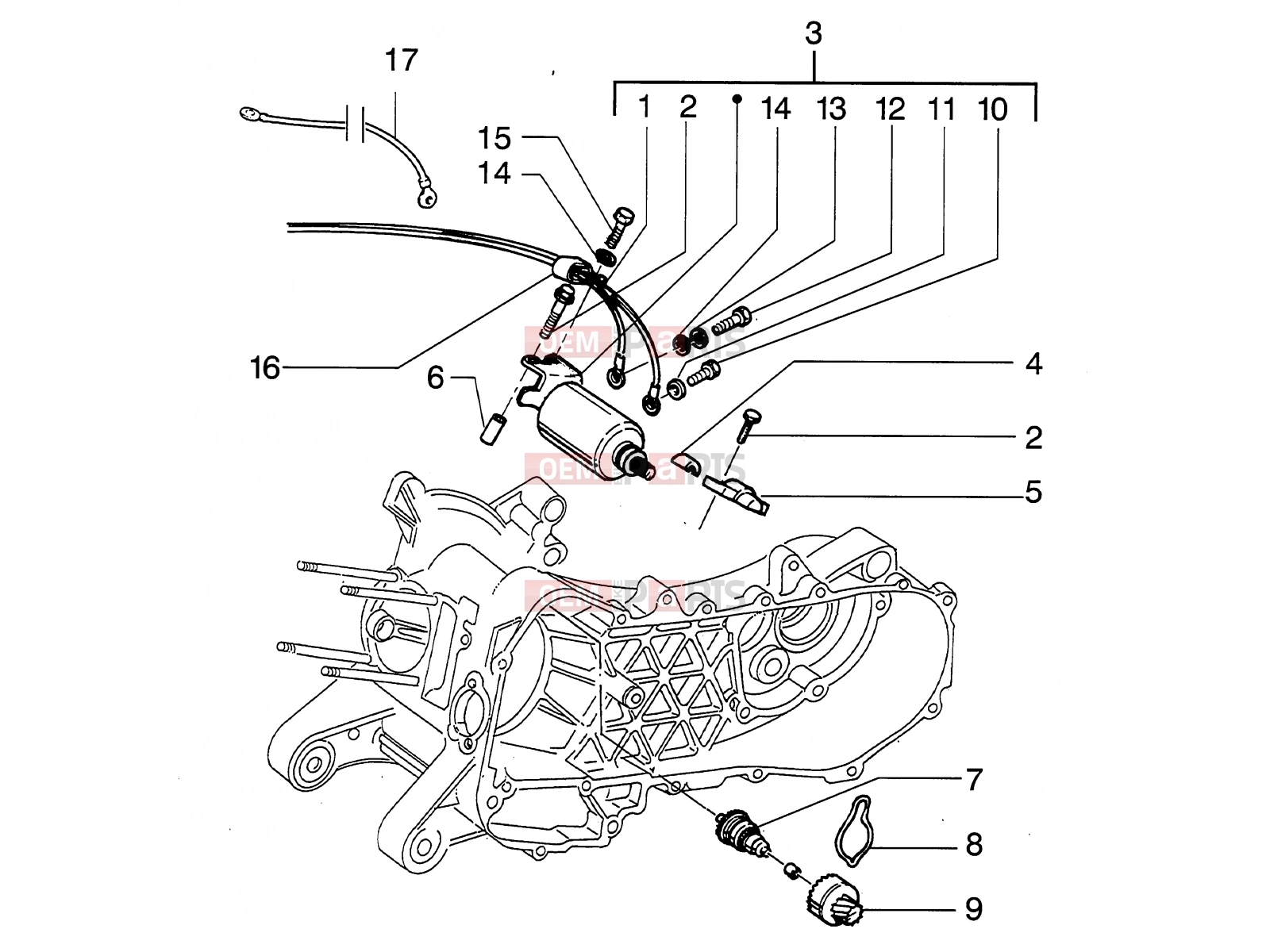 PIAGGIO Engine » Starter assembly