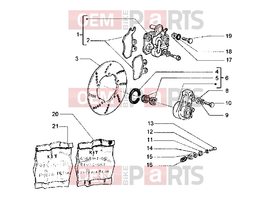 PIAGGIO Suspensions-Wheels » Caliper
