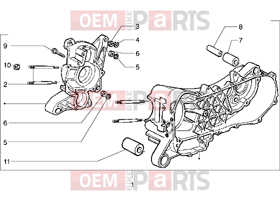PIAGGIO Engine » Crankcase