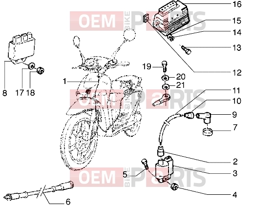 PIAGGIO Electrical system » Electrical devices