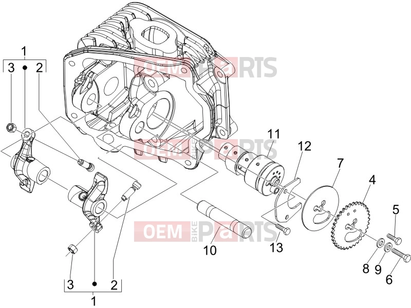 PIAGGIO Liberty 125 4T 2V Engine » Rocking levers support unit