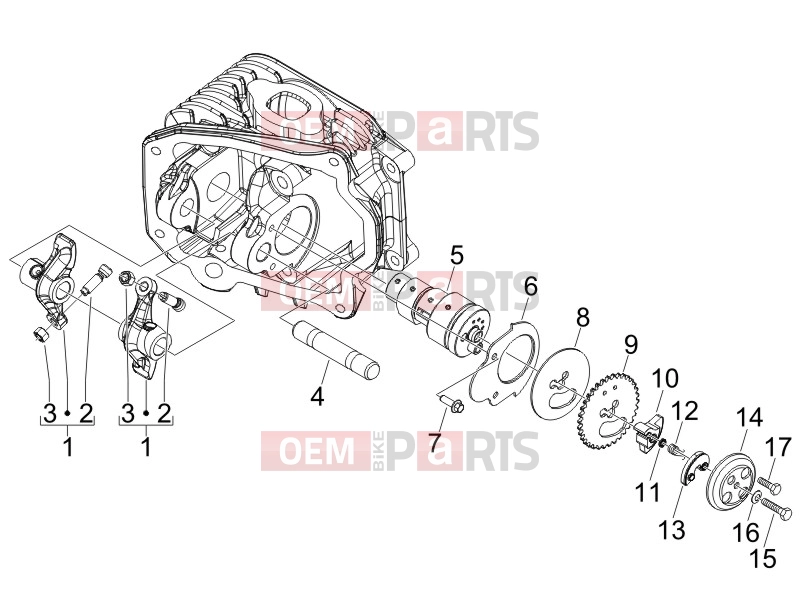 PIAGGIO Liberty 150 Engine » Rocking levers support unit