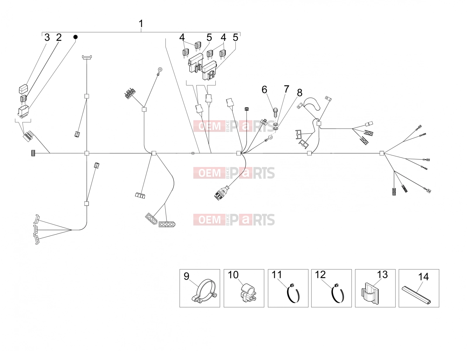 PIAGGIO Liberty 150 Electrical system » Main cable harness