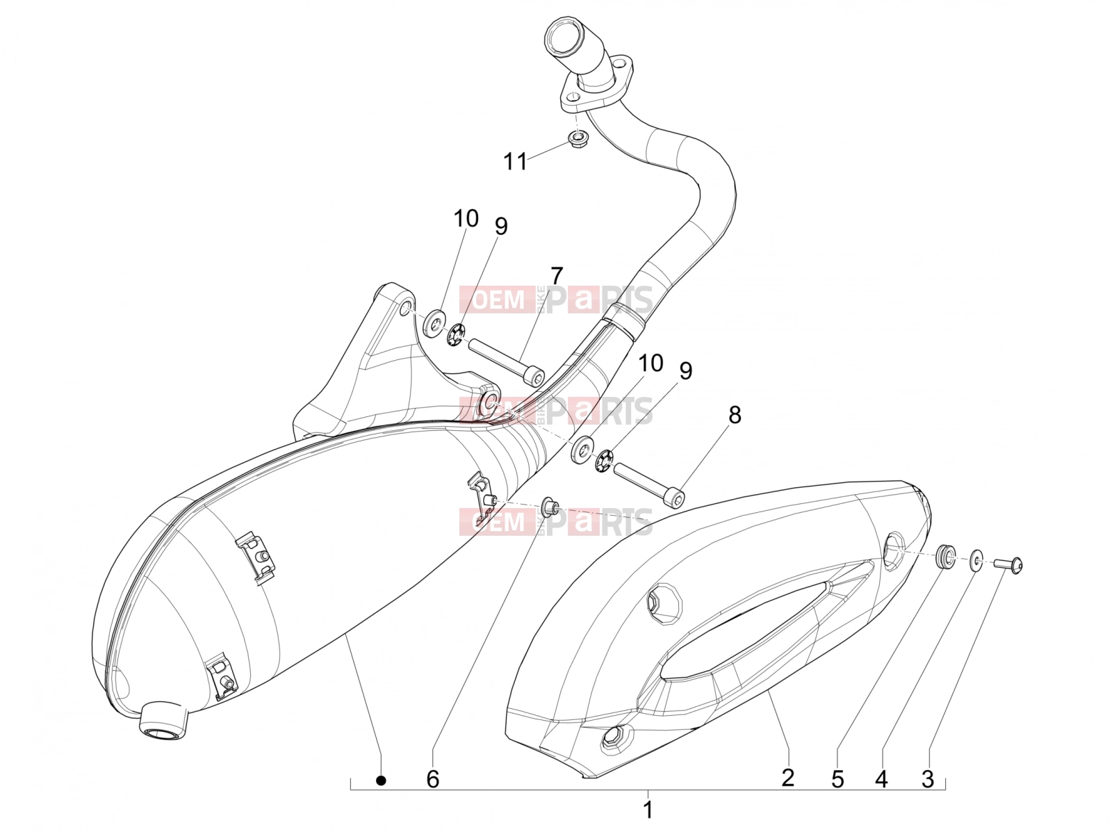 PIAGGIO Liberty 150 Engine » Silencer