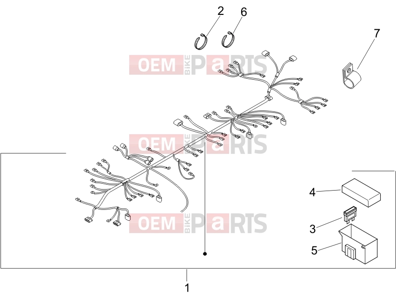 PIAGGIO Liberty 200 (ZAPM384) Electrical system » Main cable harness