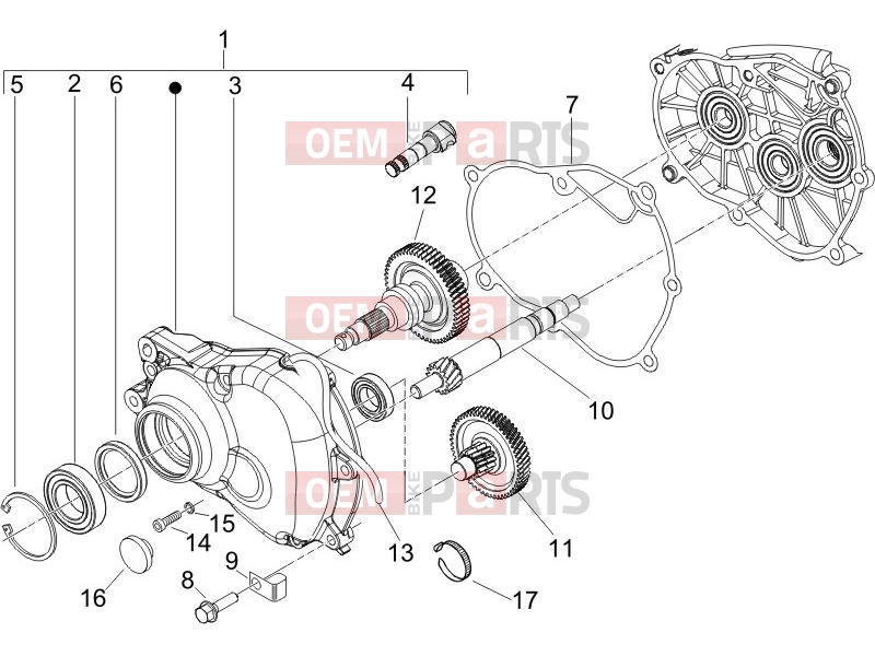 PIAGGIO Liberty 200 (ZAPM384) Engine » Reduction unit