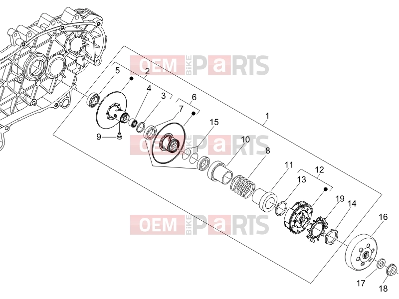 PIAGGIO Liberty 200 Engine » Driven pulley