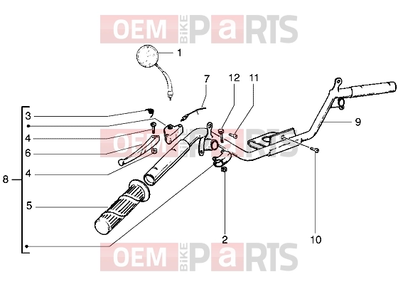 PIAGGIO Handlebars » Handlebars component parts