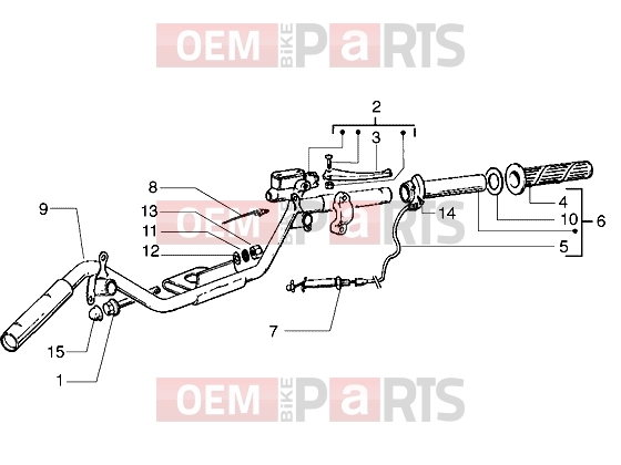PIAGGIO Handlebars » Handlebars component parts
