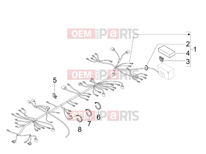 PIAGGIO Liberty 50 2T Electrical system » Main cable harness