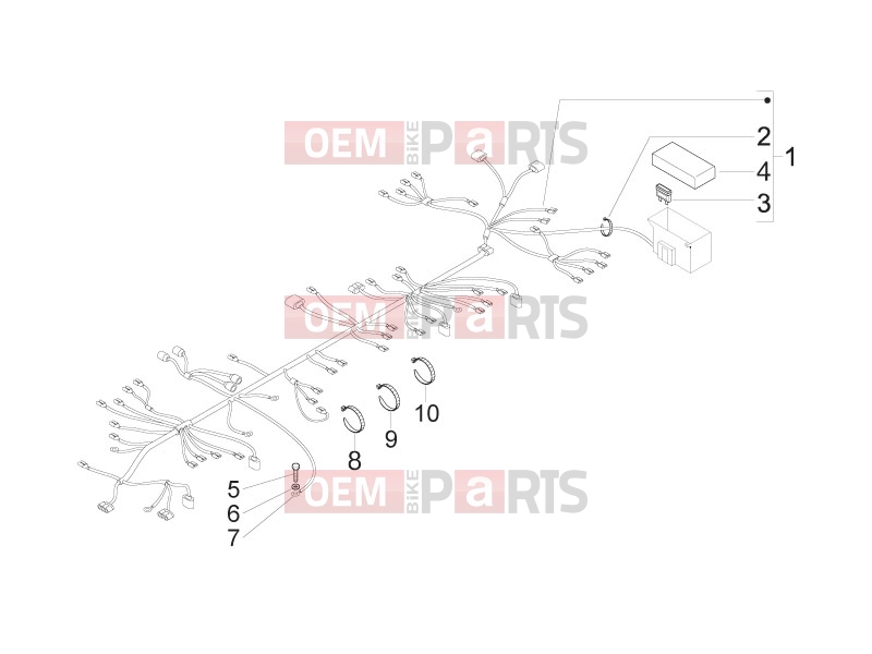 PIAGGIO Liberty 50 2T Electrical system » Main cable harness