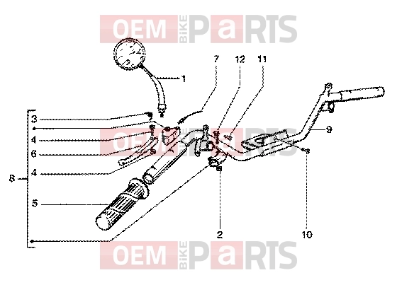 PIAGGIO Handlebars » Handlebars component parts