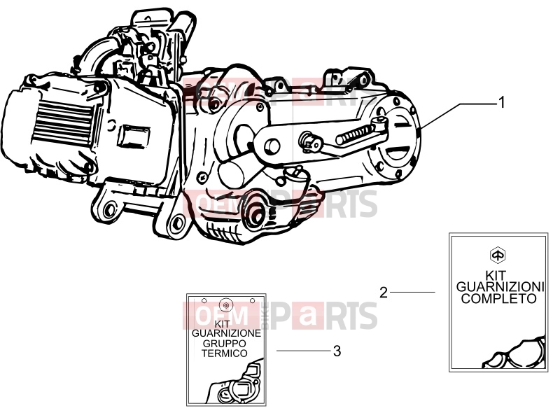 PIAGGIO Liberty 50 4T Delivery Engine » Engine, assembly