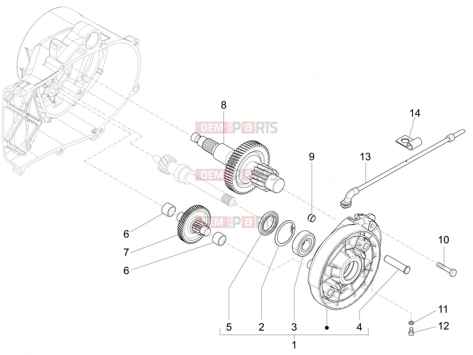 PIAGGIO Liberty 50 4T Engine » Reduction unit