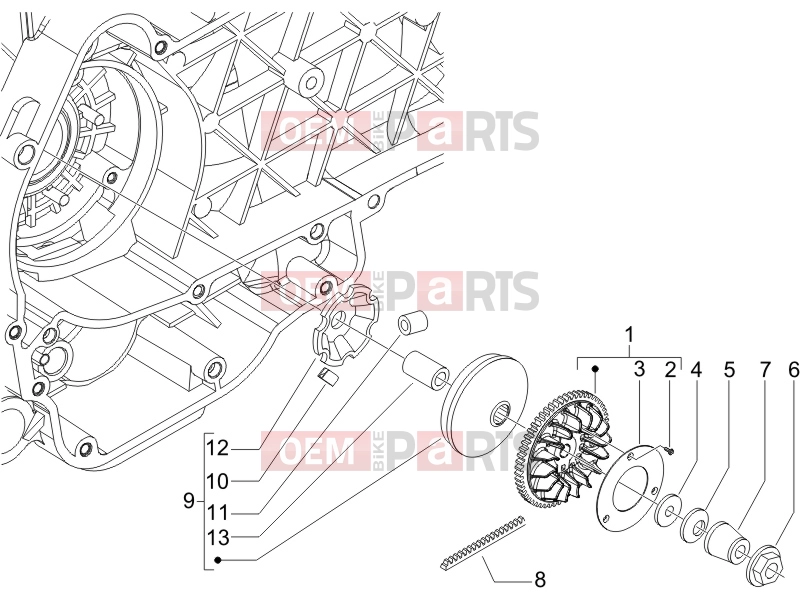 PIAGGIO MP3 125 Engine » Driving pulley