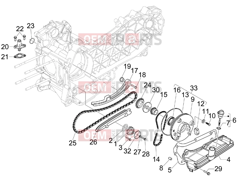 PIAGGIO MP3 125 Engine » Oil pump