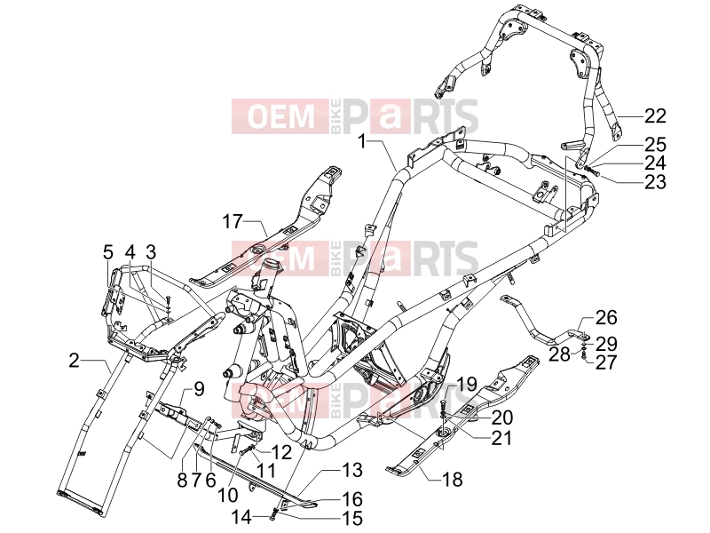 PIAGGIO MP3 250 Frame - Plastic parts - Coachwork » Frame/bodywork