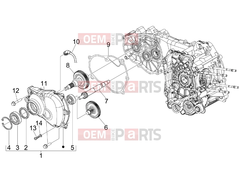 PIAGGIO MP3 250 ie LT Engine » Reduction unit