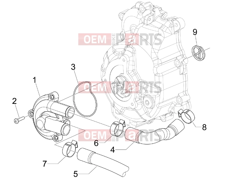 PIAGGIO MP3 250 ie MIC Engine » Cooler pump